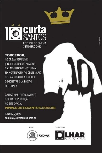 Arte de divulgação do Festival Curta Santos 10 lado B
