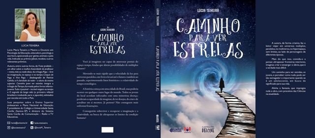 projeto gráfico e ilustração da capa do livro CAMINHO PARA VER ESTRELAS de Lucia Teixeira