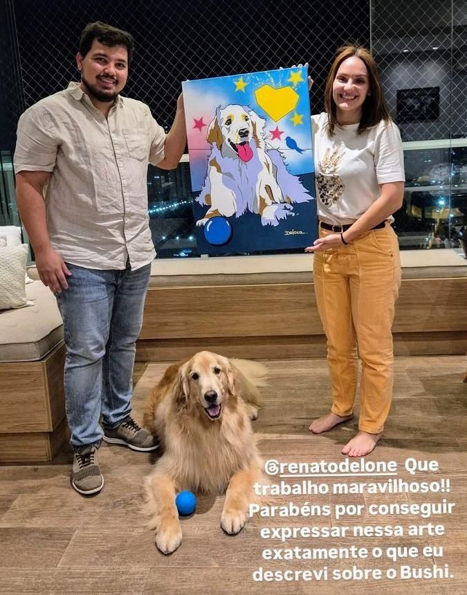 Bushi com a arte e a família
