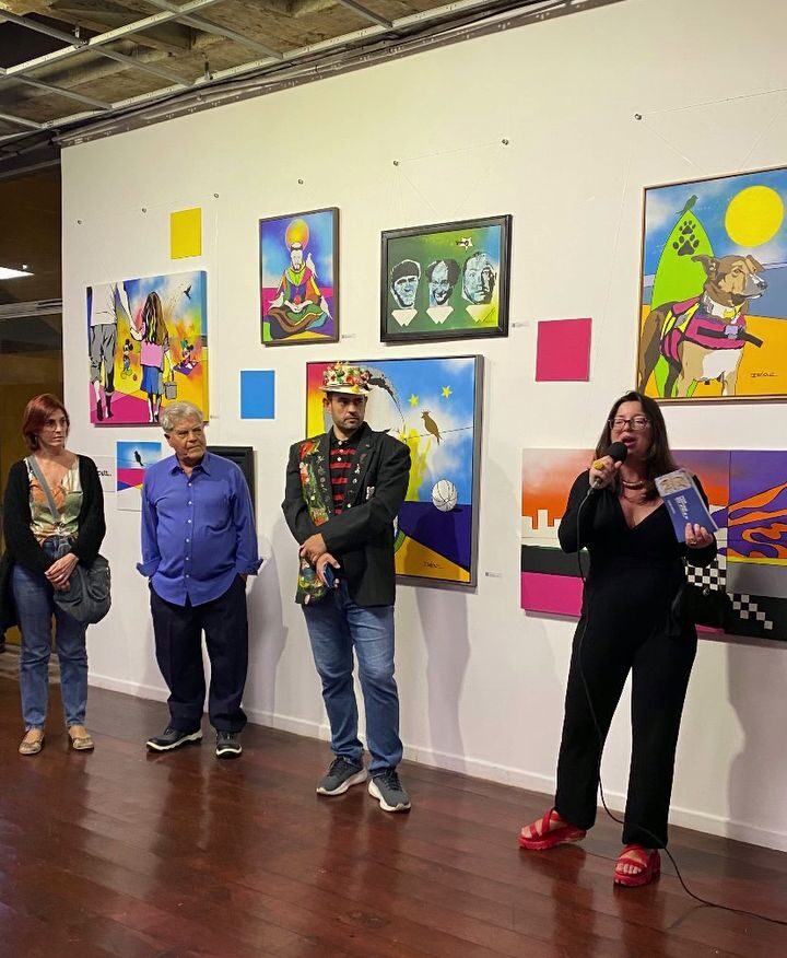 inauguração da exposição por Carlota Cafiero