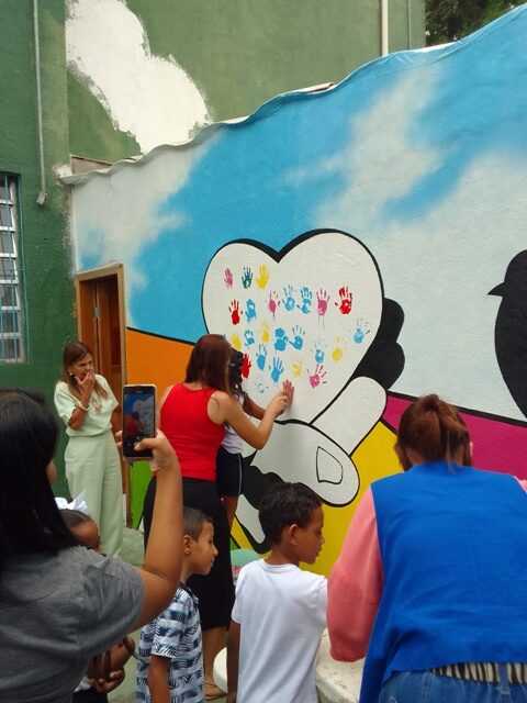 o Projeto Põe a Mão no Coração na UME Pedro II