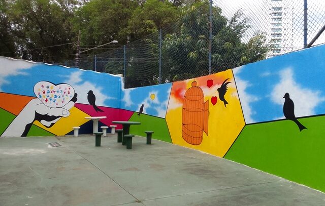 o mural da UME Pedro II